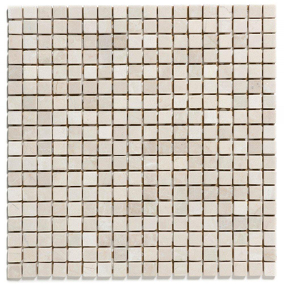 La mosaïque en pierre naturelle Mosaic Factory - 30,2x30,2cm - carrelage mural et de sol - Carré - Marbre Botticino Anticato Mat