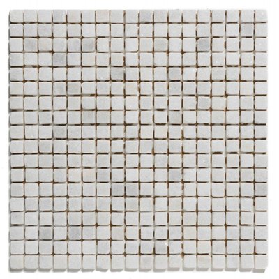 The Mosaic Factory Natural Stone mozaïektegel - 30x30cm - 8mm - marmerlook - mat cararra anticato (wit)