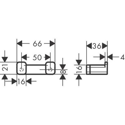 Hansgrohe Addstoris Crochet double porte-serviettes chrome