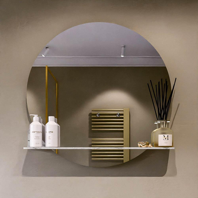 Mondiaz SPOT Miroir de salle de bains - rond 80cm - tablette miroir - couleur Glace