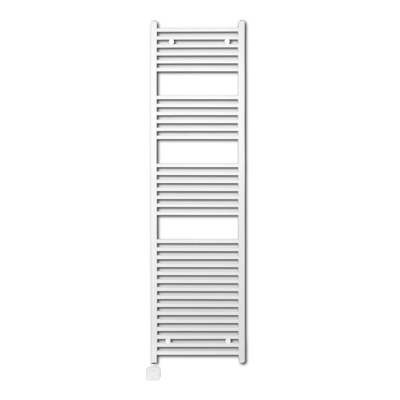 Sanicare Lumara Radiateur electrique - 170x50cm - 1026W - thermostat blanc - en bas à gauche - wifi - aluminium - blanc mat