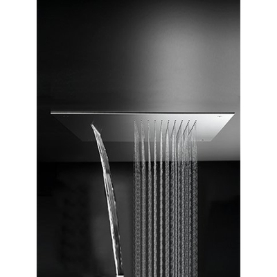 Hotbath Mate Inbouwhoofddouche vierkant - met cascade - 50x50cm - hoogglans chroom