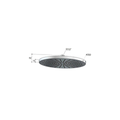 Hotbath Mate Hoofddouche rond - 30cm - geborsteld nikkel (RVS)