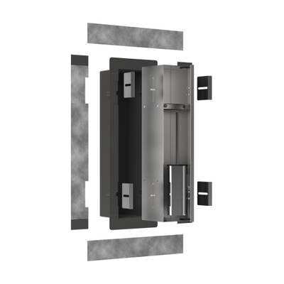 Hansgrohe XtraStoris Rock Porte-brosse WC - tablette - porte carrelable - brushed stainless steel