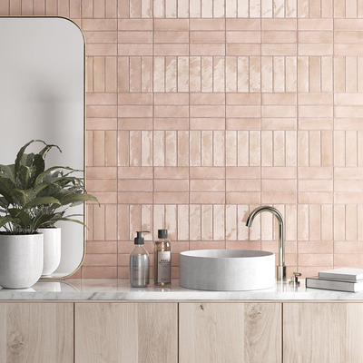 SAMPLE Terravito Ardeno Koko voor wand- en vloertegel - 150x50cm - 8mm - Roze