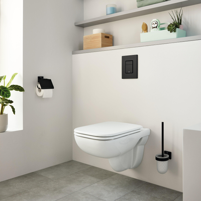 GROHE Start Cube toiletborstelhouder - vierkant - wand - zonder deksel - mat zwart