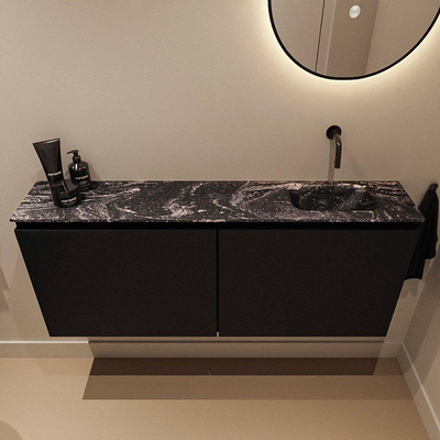 MONDIAZ TURE-DLUX 120cm toiletmeubel Urban. EDEN wastafel Lava positie rechts. Zonder kraangat.