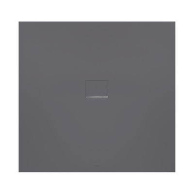 Villeroy & Boch Squaro infinity douchebak - 90x80x4cm - Anthracite (grijs)