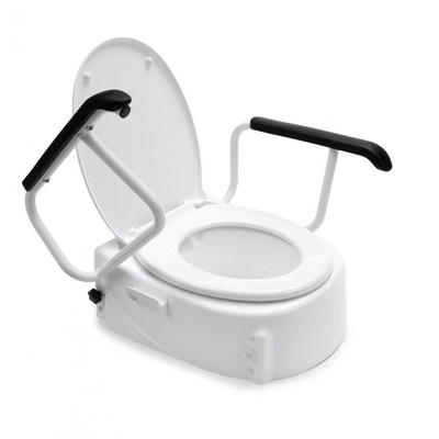 Handicare Linido réhausseur de toilette avec accoudoirs et abattant (augmente la hauteur d''assise de 85, 125 ou 165 mm)