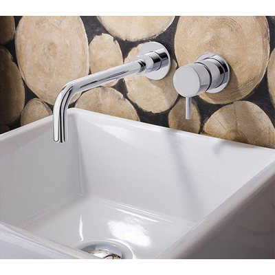 Crosswater MPRO Inbouw Wastafelkraan - inclusief inbouwdeel - 14cm en 22cm uitloop - hoogglans chroom