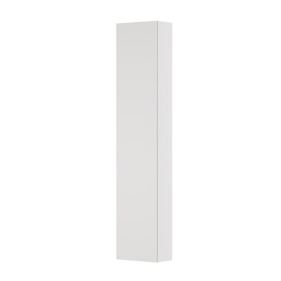 INK Badkamerkast - 35x20x169cm - 1 deur - links en rechtsdraaiend - Spiegel - aan binnenzijde MDF lak wit hoogglans