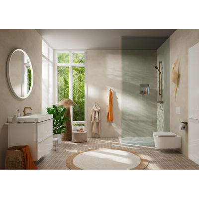 Hansgrohe Xelu Q Armoire haute - 165x40x35cm - 2 portes - poignée blanc mat - fermeture douce - charnière à gauche - high gloss white
