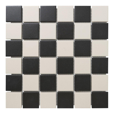 The Mosaic Factory London Carrelage mosaïque carré 2.3x2.3x0.6cm pour le sol pour l'intérieur et l'extérieur céramique damier Mix