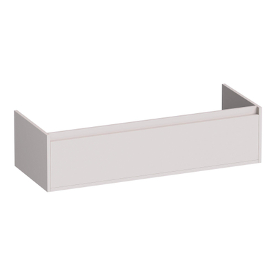 BRAUER Hope meuble sous-lavabo - 119x30x45.5cm - 2 tiroirs softclose - sans poignée - 2 découpes pour siphon - sable mat