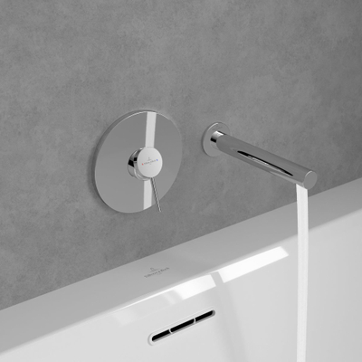 Villeroy & Boch Loop & Friends badtoevoer - voor wandmontag - 225mm - hoogglans chroom
