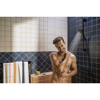 Hansgrohe Activera S glijstangset - 65cm - 2 straalsoorten - ecosmart+ - mat zwart