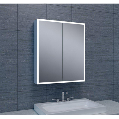 Wiesbaden Quatro Armoire de toilette avec miroir et LED, dimmable 60 x 70 x 13 cm