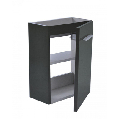 Xellanz Zenti meuble de lavabo 40 x 22 cm gris haute brillance