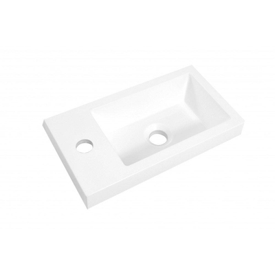 Xellanz lave-mains - 40x22x5cm - 1 trou robinet - sans trop-plein - blanc brillant