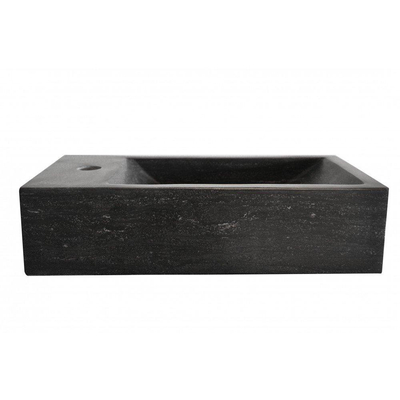 Wiesbaden Raw lavabo suspendu gauche 40x22x10 cm pierre dure satinée