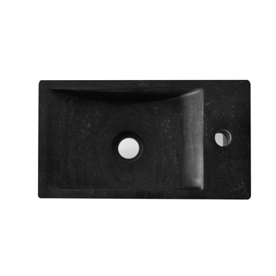 Wiesbaden Raw lavabo en pierre dure à droite 40x22x10 cm pierre dure satinée
