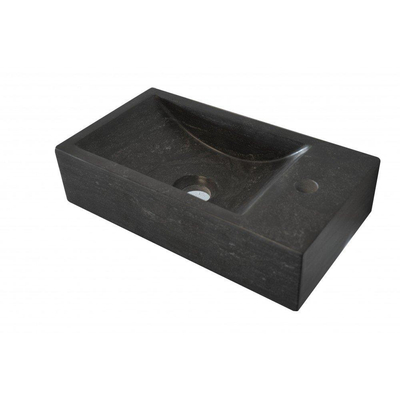 Wiesbaden Raw lavabo en pierre dure à droite 40x22x10 cm pierre dure satinée