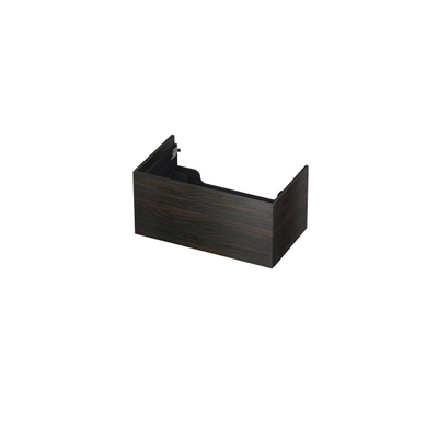 INK Wastafelonderkast - 80x45x37.6cm - 1 lade - push to open - met recht opdekfront - MFC - Intens eiken
