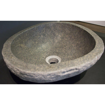QeramiQ Specials Vasque à poser forme organique 35 à 45cm basalte