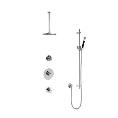 Hotbath Cobber IBS20 Regendoucheset - inbouw - 30cm plafondarm - 20cm ronde hoofddouche - staafhanddouche - glijstang - hoogglans chroom
