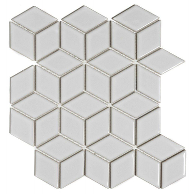 The Mosaic Factory Paris carrelage mosaïque 26.6x30.5cm pour mur intérieur et extérieur bucket Porcelaine Blanc Brillant