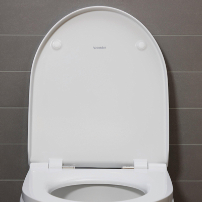 Duravit DuraStyle Basic WC-zitting 37.3x43x4.3cm met softclose Kunststof wit Glanzend OUTLETSTORE