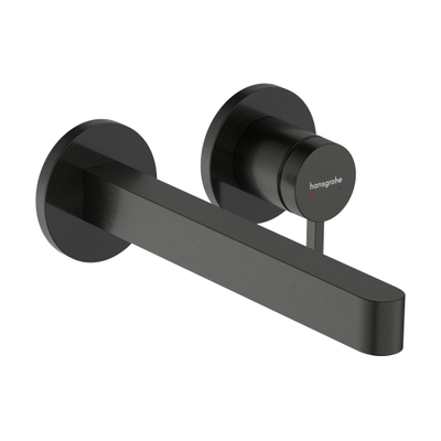 Hansgrohe Finoris Wastafelmengkraan - eengreeps - inbouw - voorsprong 22.8cm - afvoerplug - zwart chroom