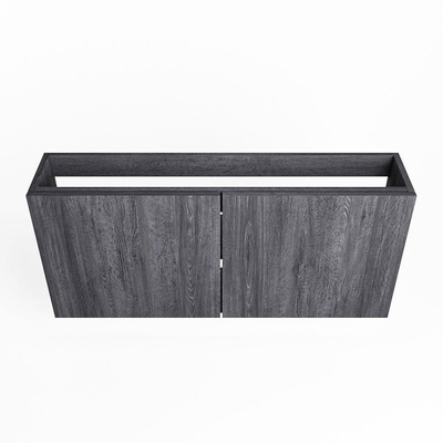 Mondiaz FOWY Meuble sous lave-mains - 110x22x50cm - 2 portes - push to open - softclose - Antracite