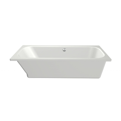 Xenz Aruba Ligbad - 170x75x48 - afvoer Midden - overloop andere kant - acryl - wit