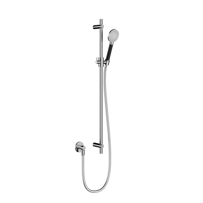 Hotbath Cobber barre de douche 90cm avec coude de raccordement mural flexible de douche 150cm et pommeau de douche rond chromé