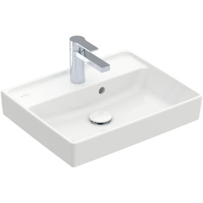 Villeroy & Boch Collaro fontein - 50x40cm - met overloop - 1 kraangat - White Alpine (glans wit)