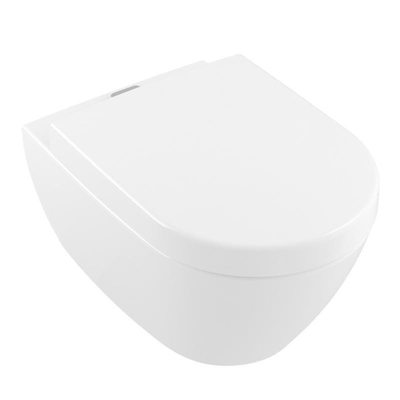 Villeroy & Boch subway 2.0 ensemble WC à fond profond, y compris ViFresh plus abattant à déclipsage rapide et à fermeture en douceur, plaque de recouvrement blanc