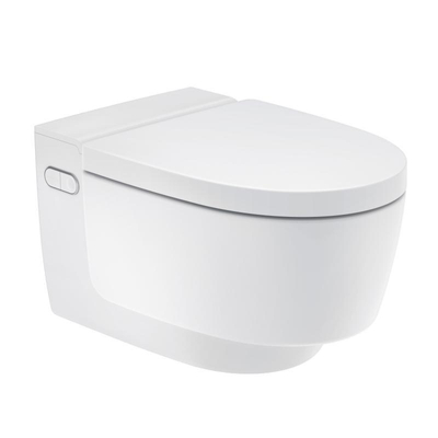 Geberit AquaClean Mera Comfort douche-wc – verwarmde zitting & föhn – met wandbediening – wit, designafdekking wit
