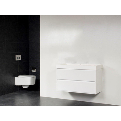 Saniclass New Future Florence meuble 100cm Blanc brillant sans miroir