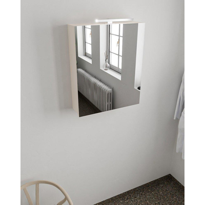 Mondiaz CUBB armoire de toilette – 60 x 70 x 18 cm – 1 porte – Linen (blanc cassé)