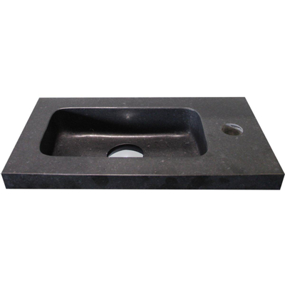 BRAUER Lava Fontein - voor fonteinkast - 40x22x3cm - 1 kraangat - zonder overloop - natuursteen - basalt