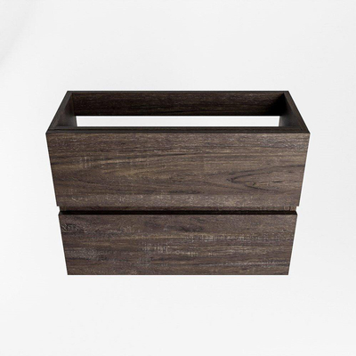 Mondiaz ADA Toiletmeubel - 70x30cm - 2 lades - zonder uitsparing - dark brown OUTLETSTORE