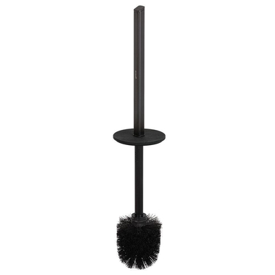 Geesa Shift Brosse de toilette avec support Métal noir brossé (couvercle et brosse noirs)