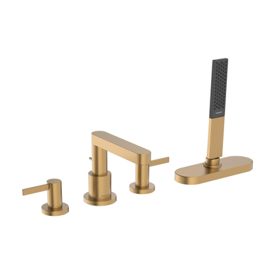 Hansgrohe Finoris mitigeur bain sur gorge - avec inverseur - avec douchette - bronze brossé