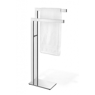Zack LINEA Handdoekstandaard - 80x40x15cm - dubbel - hoogglans RVS