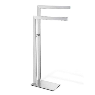 Zack LINEA Handdoekstandaard - 80x40x15cm - dubbel - mat geborsteld RVS