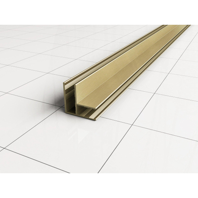 Wiesbaden Slim Hoekprofiel - 200x1cm - geborsteld messing (goud)