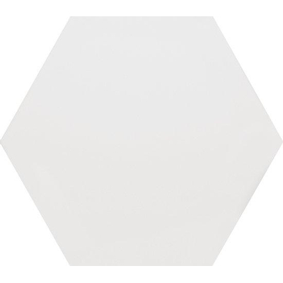 Douglas Jones Vintage Carreau mural hexagonal 15x17cm 8mm pâte blanche Blanco