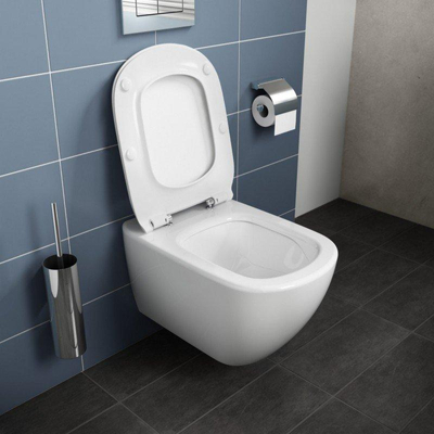 Ideal Standard Tesi wand wc keramiek Aquablade 53,5x36,5cm wit met wc zitting softclose wit