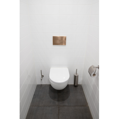 Geberit Duofix Element - UP 320 - QeramiQ metal bedieningsplaat - wand 112cm - rechthoekige knoppen - metaal koper